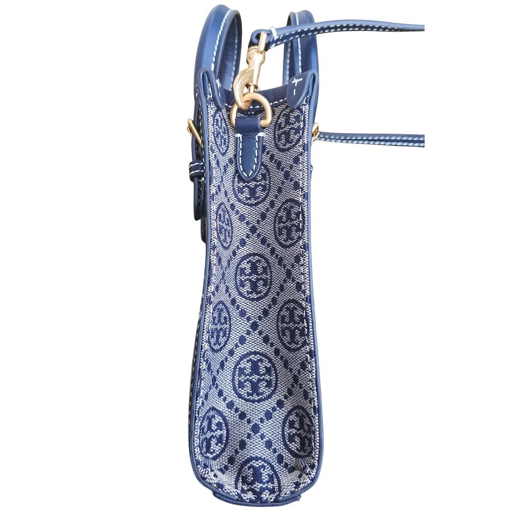Tory Burch Mini T Monogram Jacquard N/S Tote – Tory Navy NWT - Picture 3 of 8
